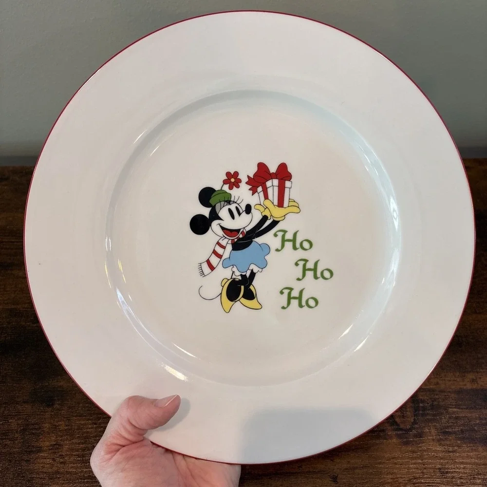 Disney's Mickey's‎ Vintage Holiday Dinner Plate Minnie Mouse Ho, Ho, Ho